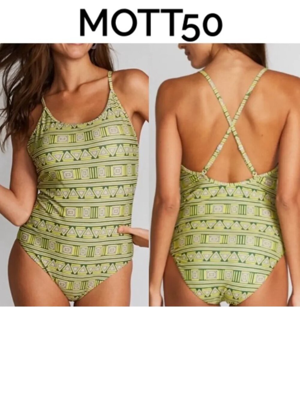 Margherita Missoni Green Resort UPF Angela One Piece Swimsuit Bathing Suit NWT
